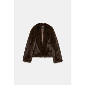 ZARA SHORT FAUX FUR COAT